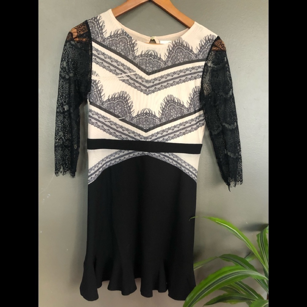 Mendocino dress, black & cream  size small.NWOT